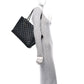 Amelia Lambskin Quilted Shopping Tote Black