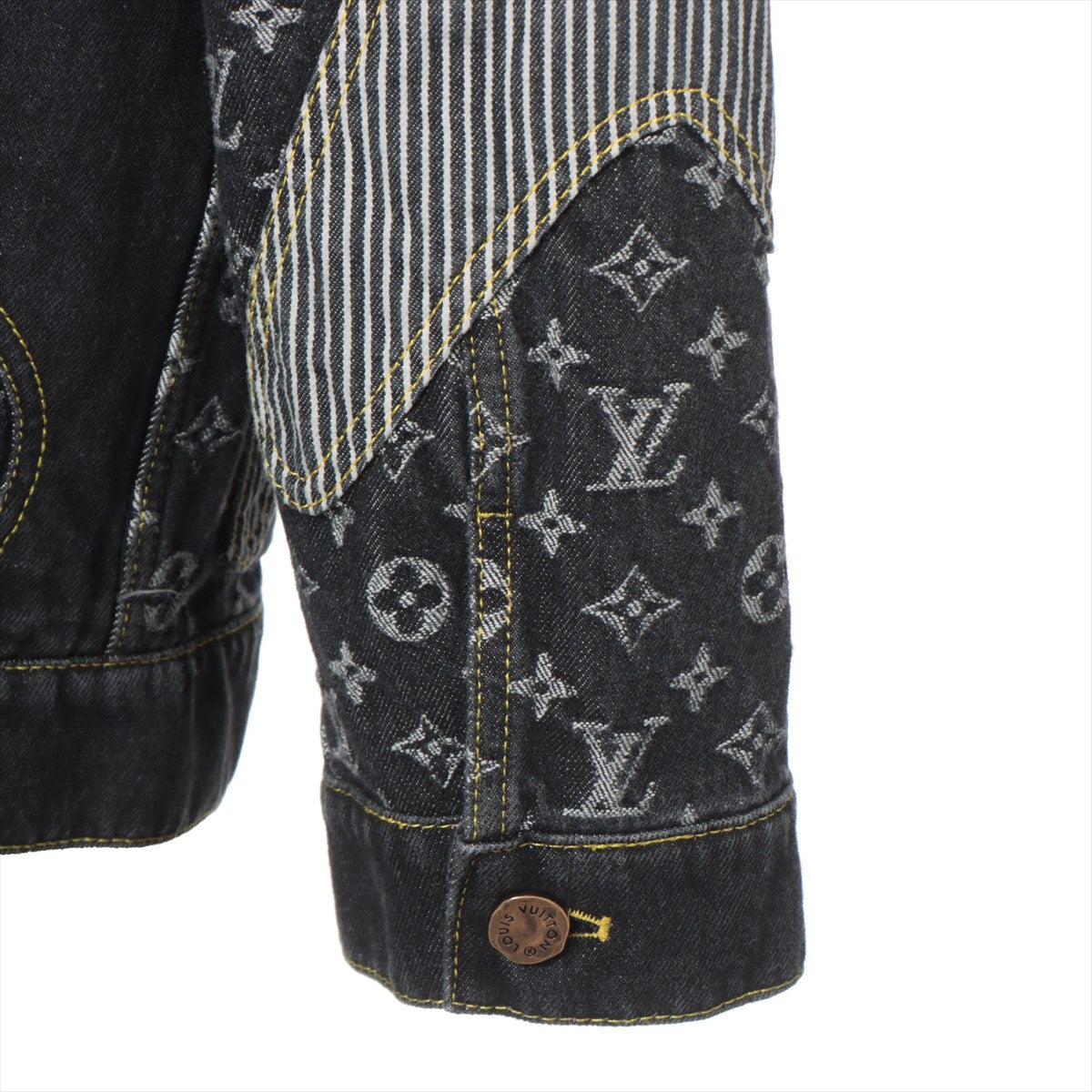 Louis Vuitton x NIGO 22SS Cotton Denim Jacket 48 Mens Black RM221M Monogram tagged
