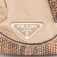 Prada Beige Nylon Python Shoulder Handbag