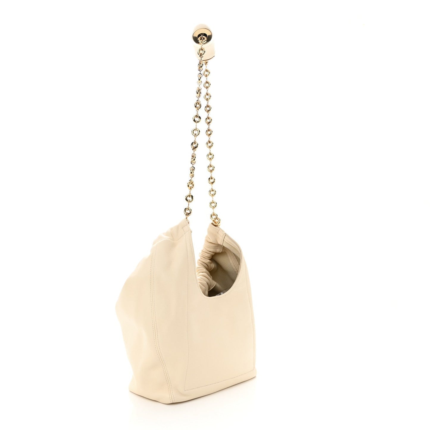 Loewe Buttery Nappa Lambskin Small Squeeze Bag Chalk