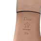 Christian Dior Canvas Miss Dior Embroidered Dway Flat Slide Sandals 37.5 Azure Pale
