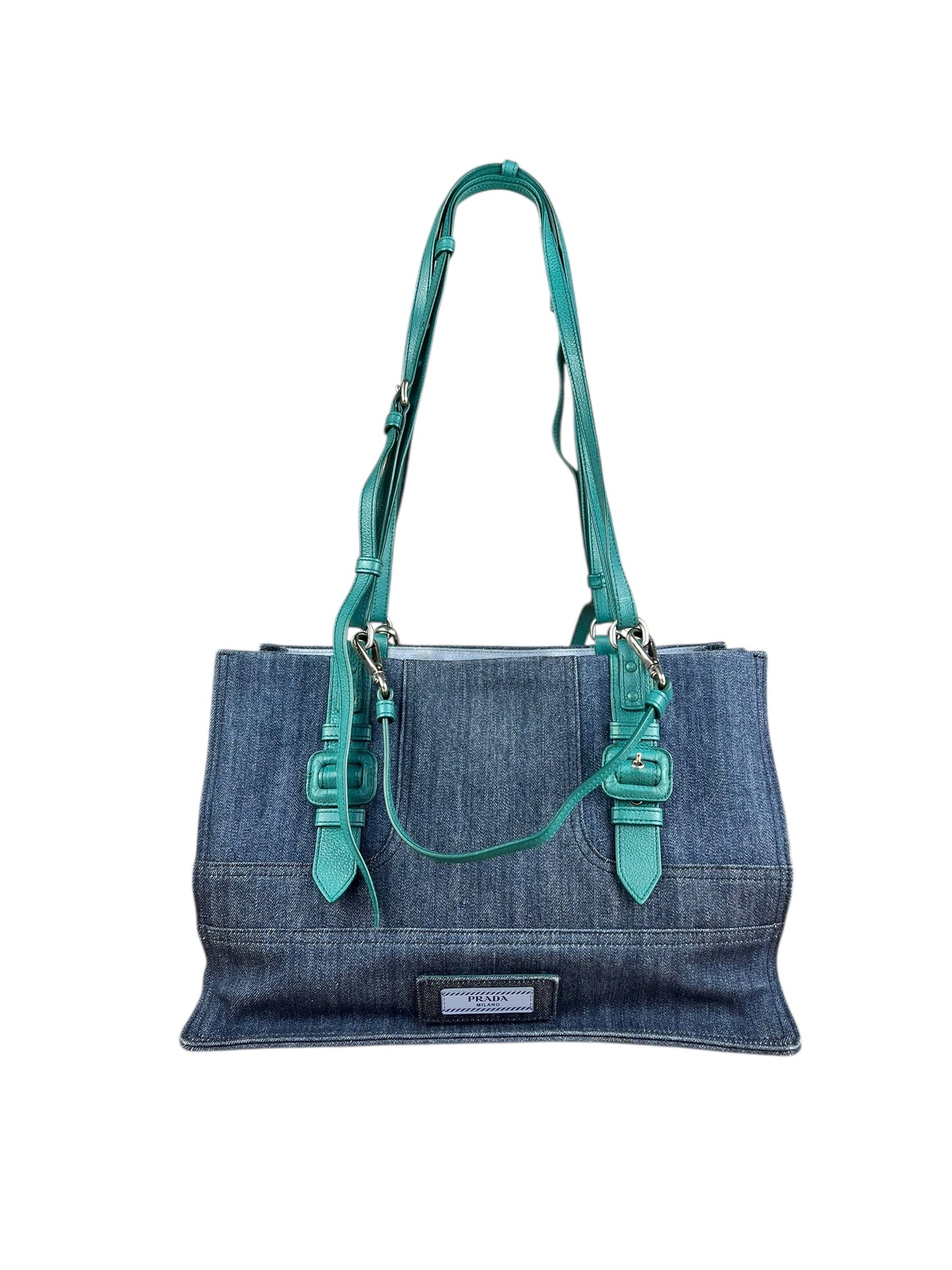 Prada Denim Etiquette 2Way Tote Bag