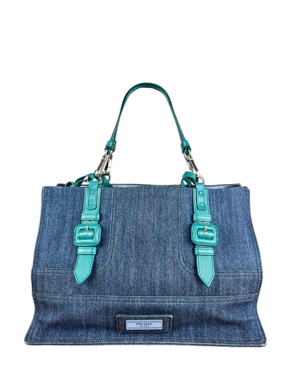 Prada Denim Etiquette 2Way Tote Bag
