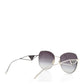 Prada Metal Symbole Triangle Logo Sunglasses SPR57Y Smoky Grey