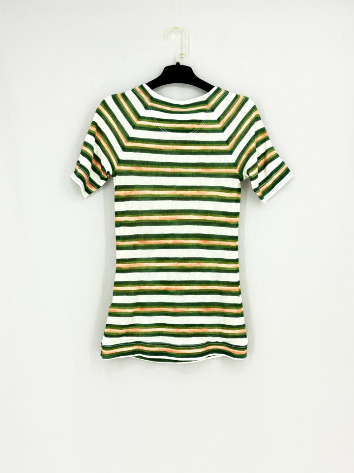LOUIS VUITTON Fitted White Multicolor Size Small Top