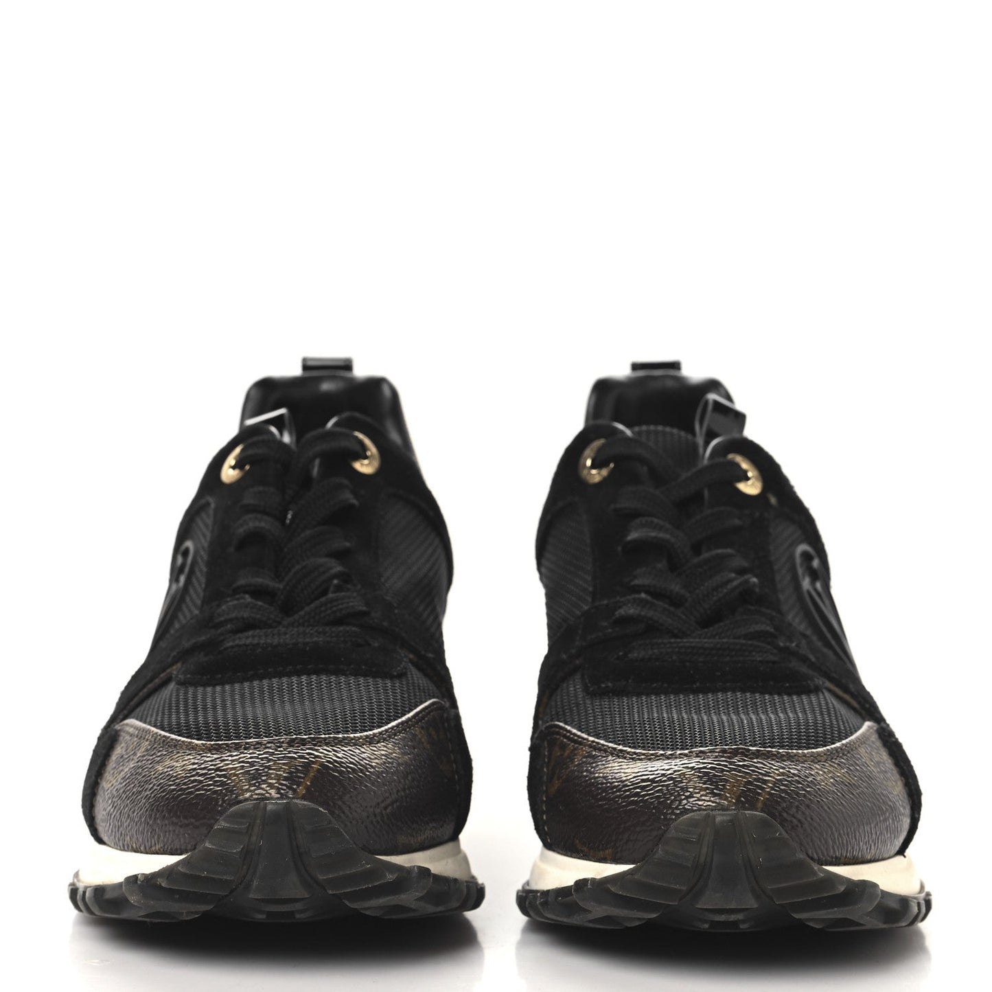 Louis Vuitton Suede Monogram Run Away Sneakers Black