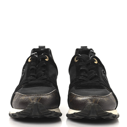 Louis Vuitton Suede Monogram Run Away Sneakers Black