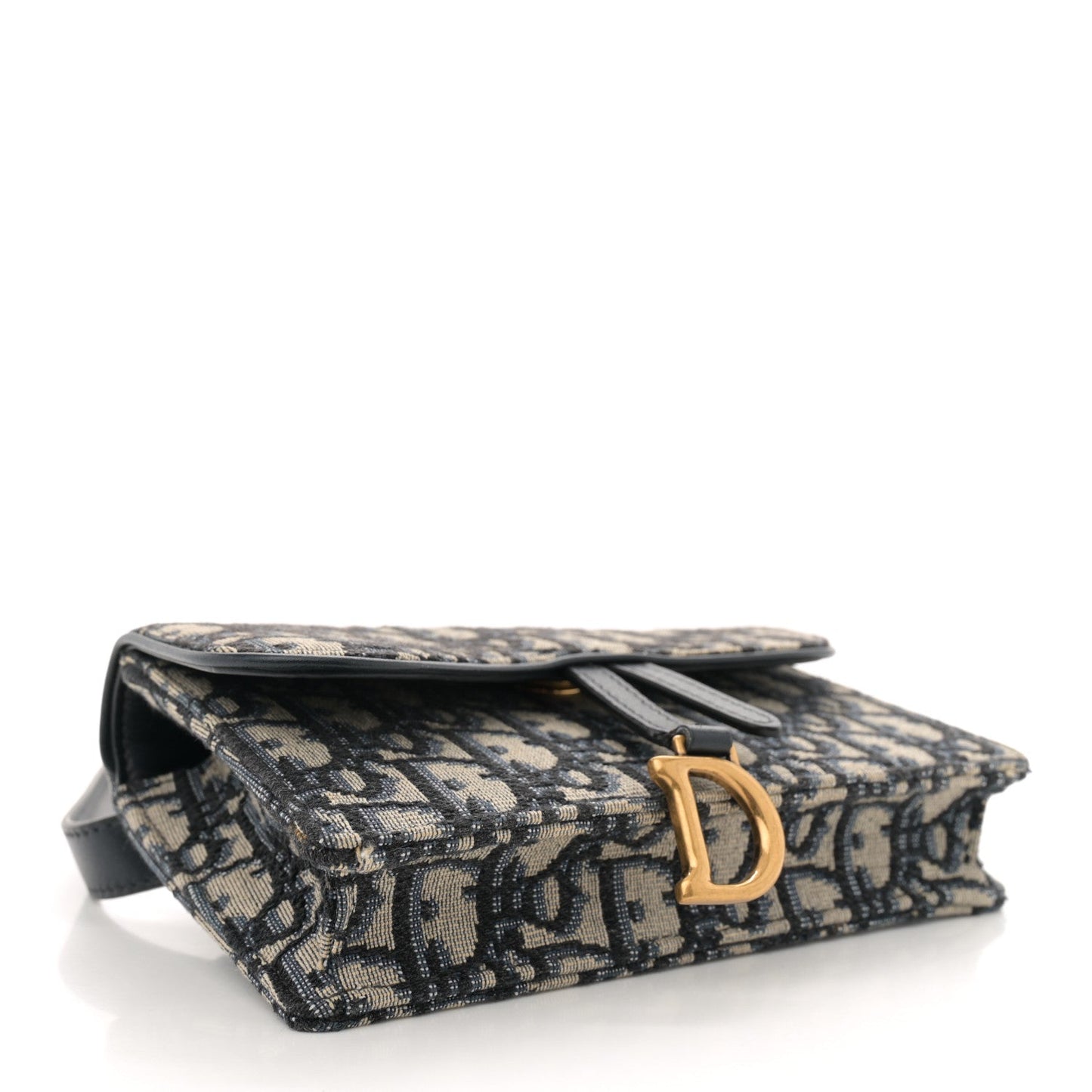 Christian Dior CHRISTIAN DIOR Oblique Saddle Belt Bag Blue