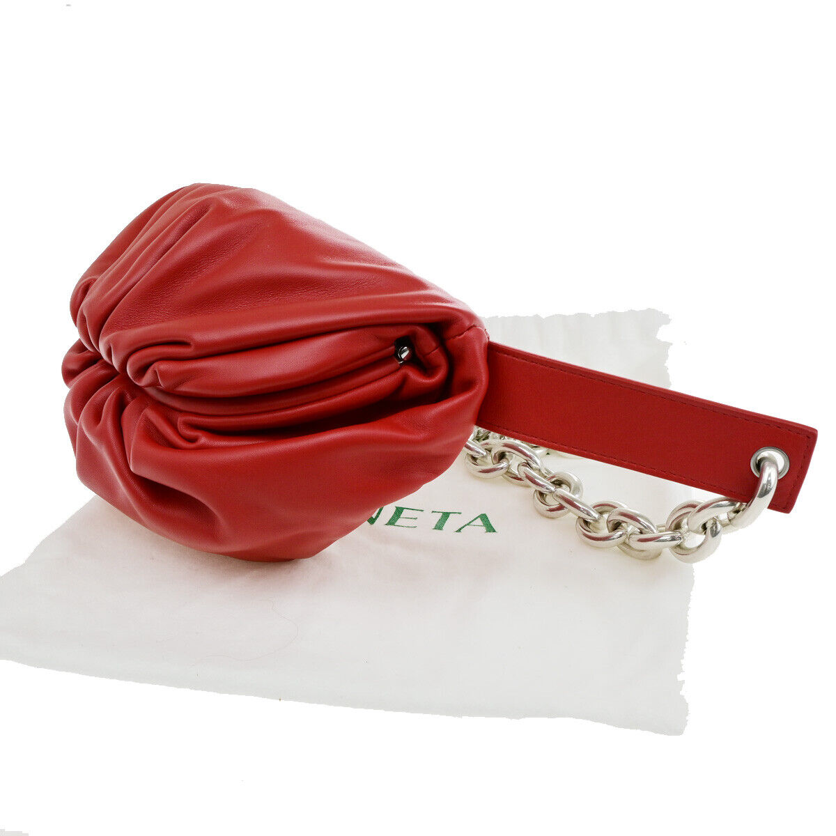 Bottega Veneta Chain Pouch  Leather Clutch Bag