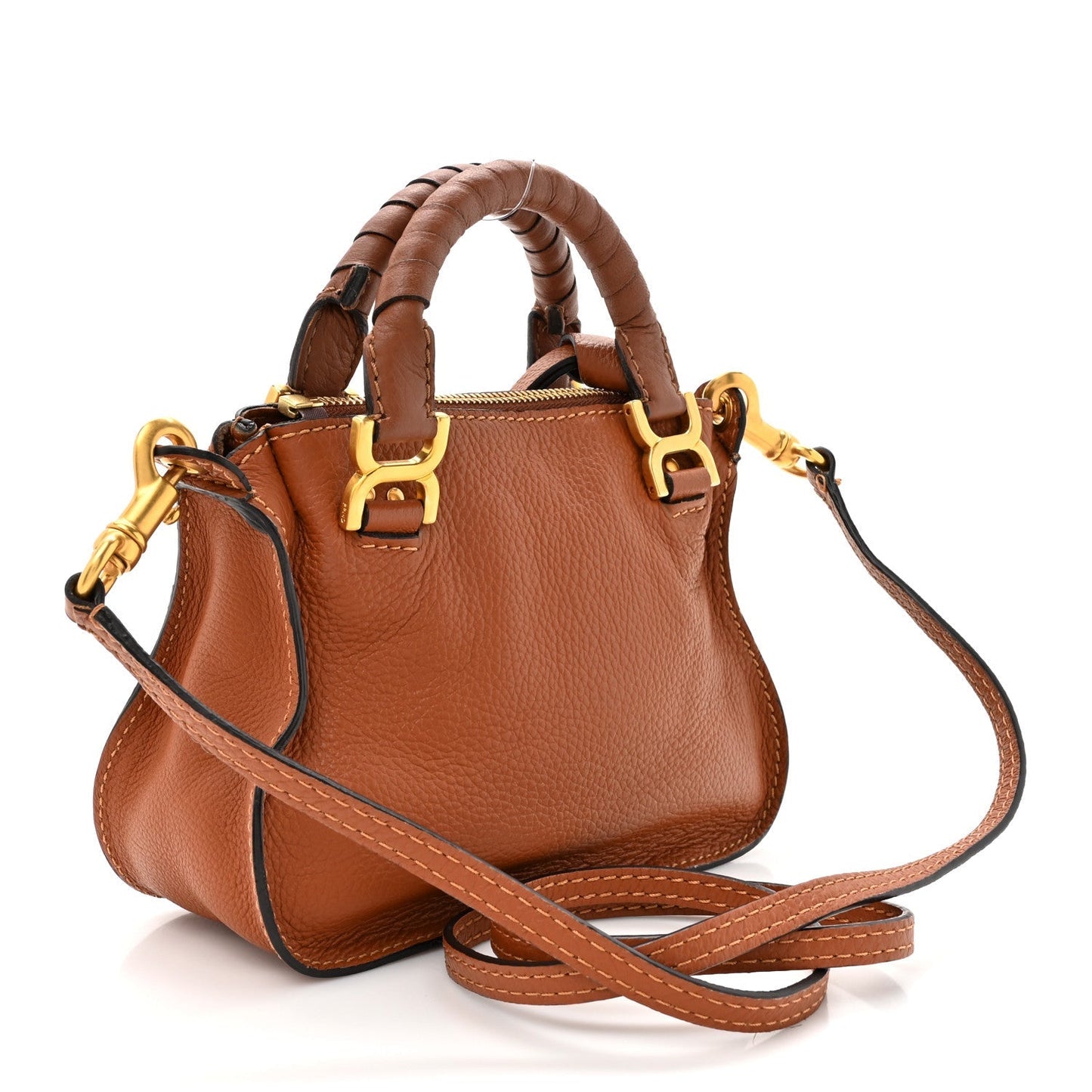 Amelia Calfskin Mini Marcie Satchel Tan