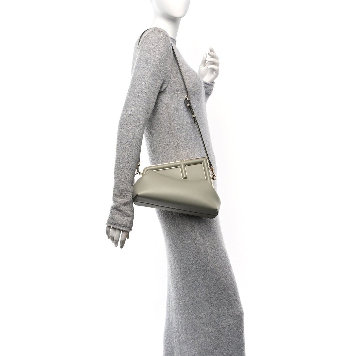 Amelia Shiny Nappa Midi First Green Tea