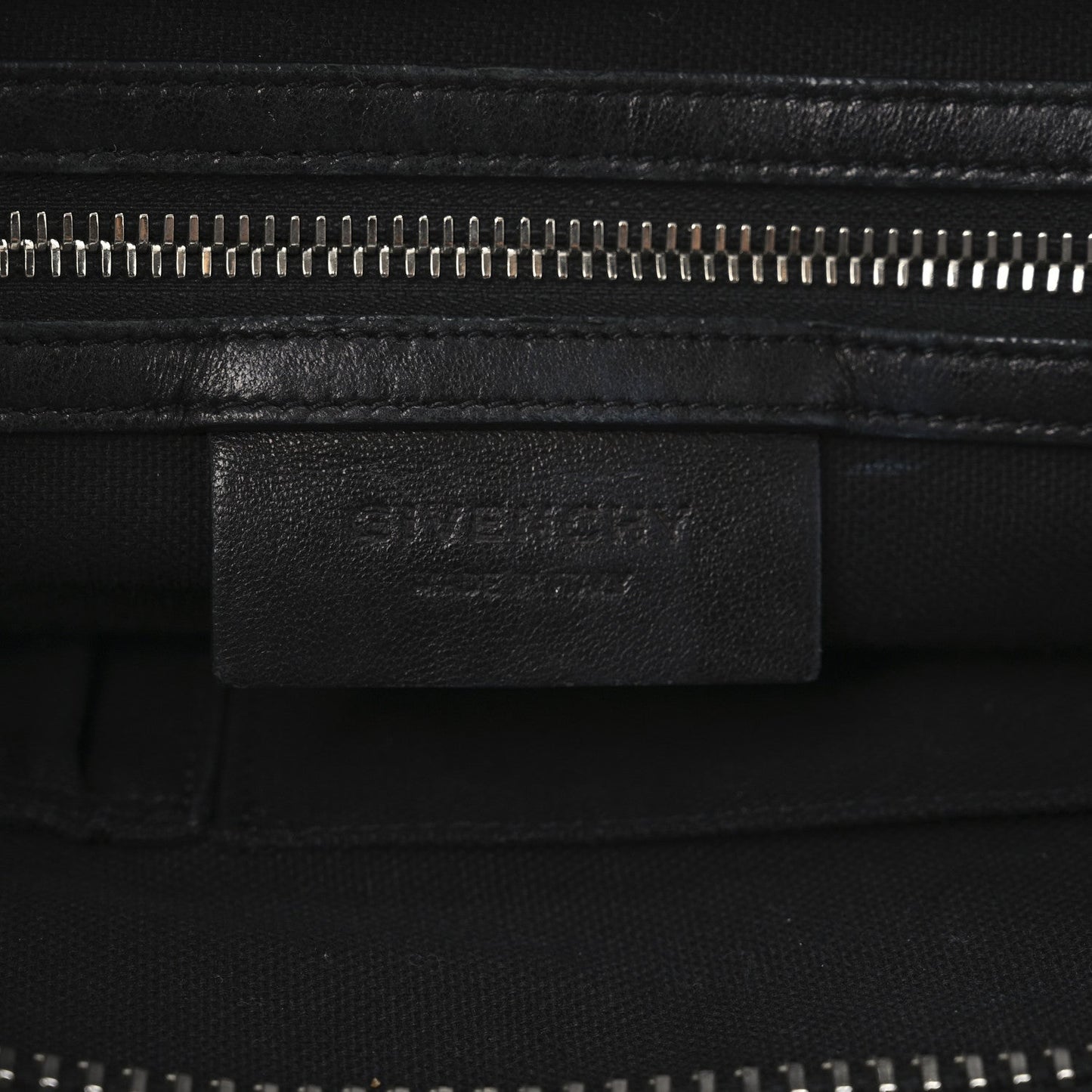 Givenchy Calfskin Crocodile Embossed Medium Nightingale Black