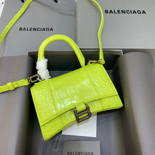BLN-Ciaga Hourglass XS Handbag In Light Green, For Women,  Bags 7.4in/19Amelia