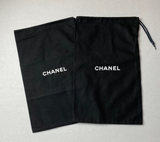 100% Auth Chanel Set of Two Black Shoe/ Small Bag/ Wallet Dust Bags 12.75"x 7.75"