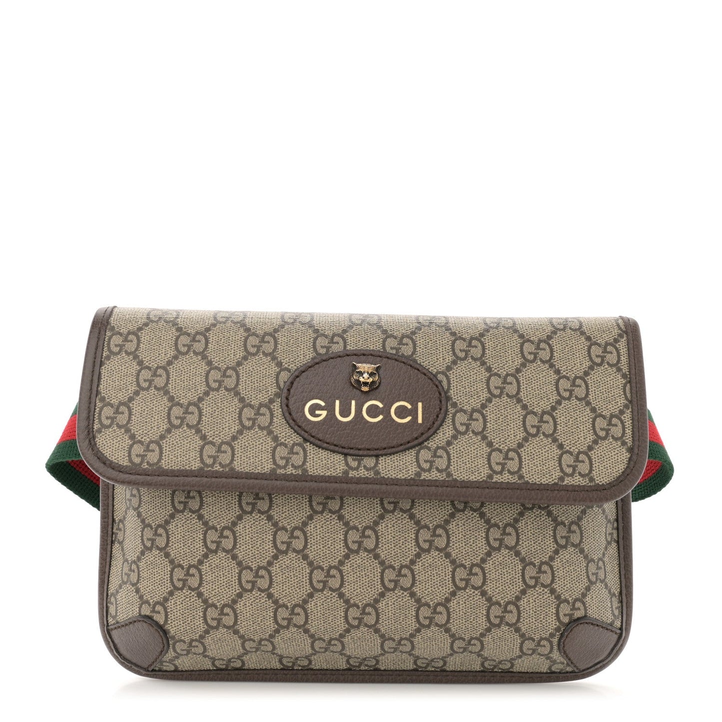 Amelia GG Supreme Monogram Neo      Web Belt Bag Brown