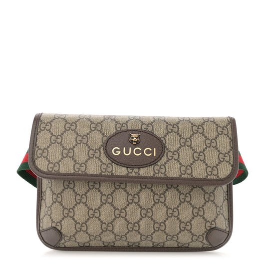 Amelia GG Supreme Monogram Neo      Web Belt Bag Brown
