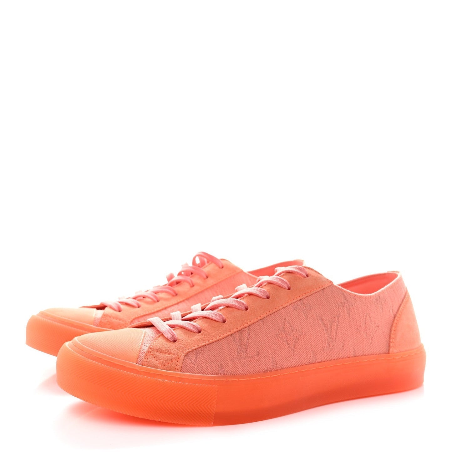 Louis Vuitton Canvas Monogram Mens Tattoo Sneakers Orange