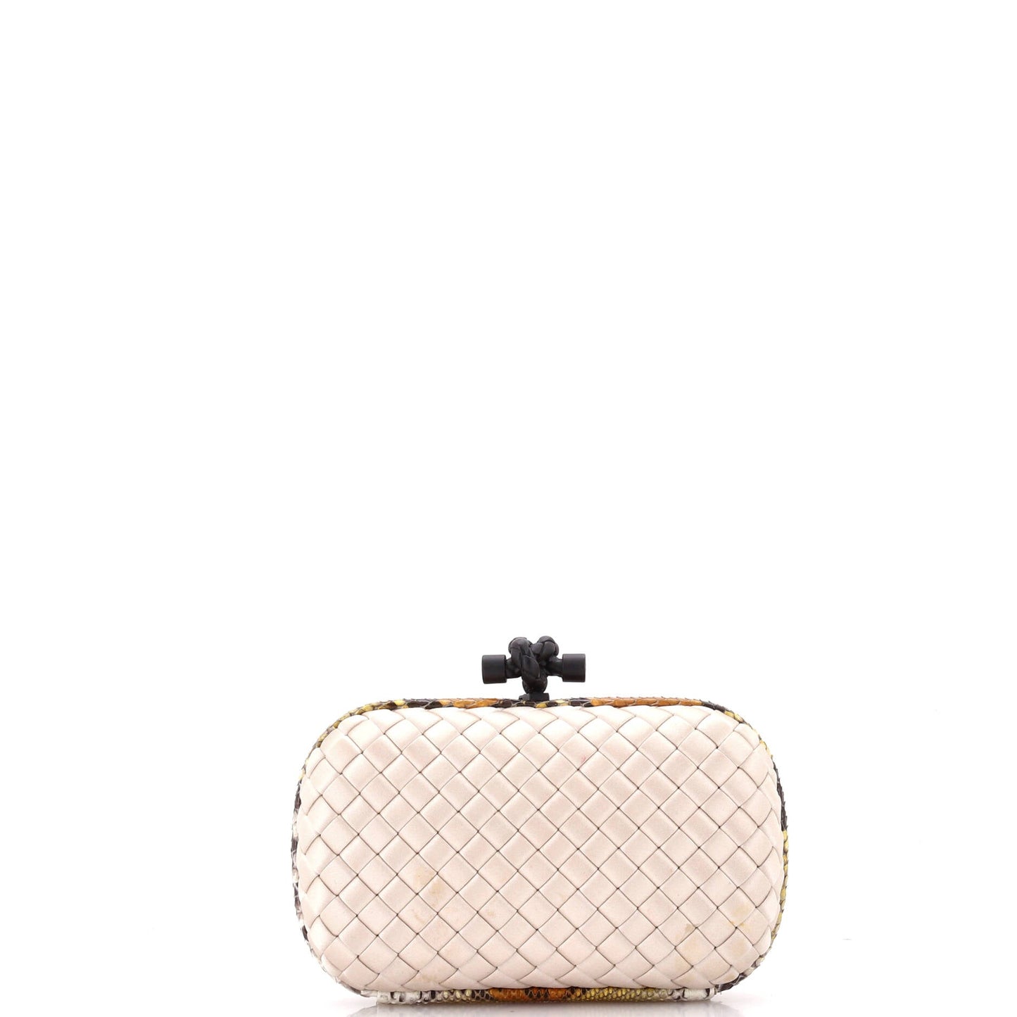 Box Knot Clutch Intrecciato Satin Small