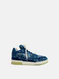 LOUIS VUITTON Blue Monogram Size EU 43.5 Sneakers