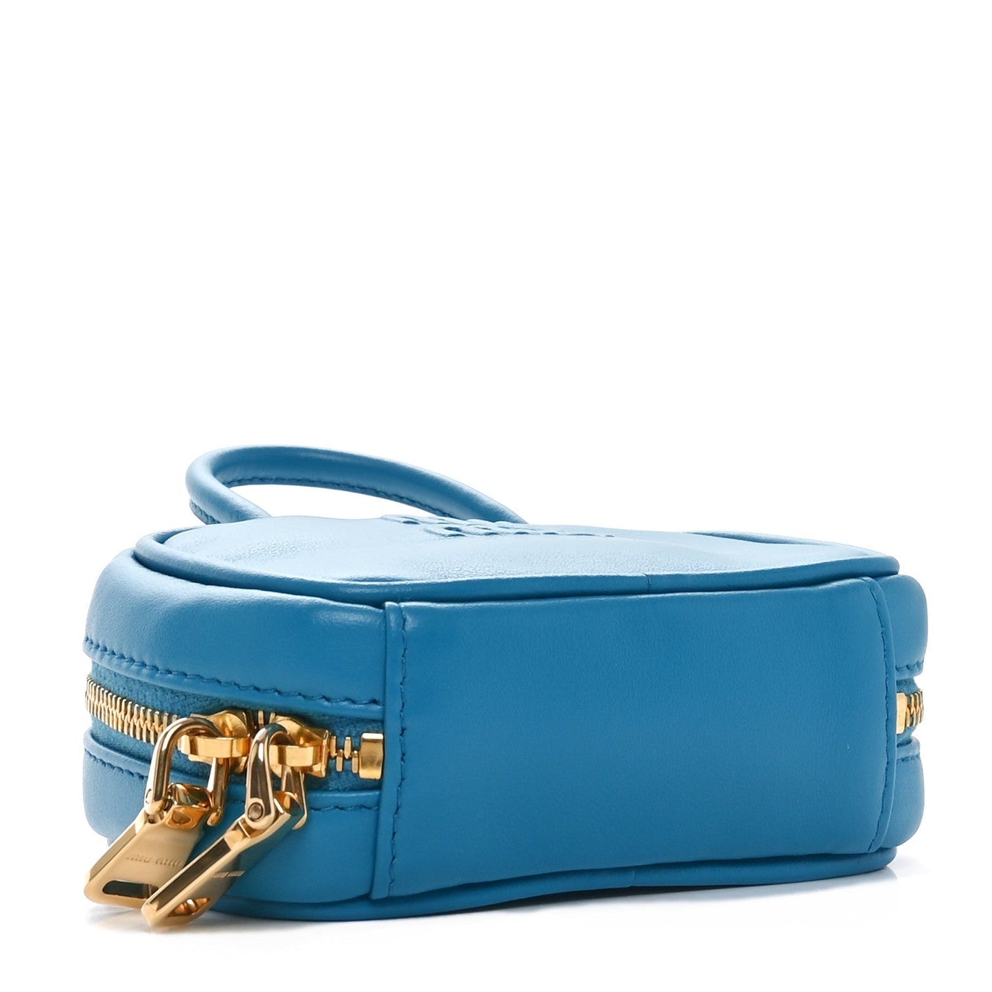 Miu Miu Calfskin Micro Beau Bag Voyage Blue
