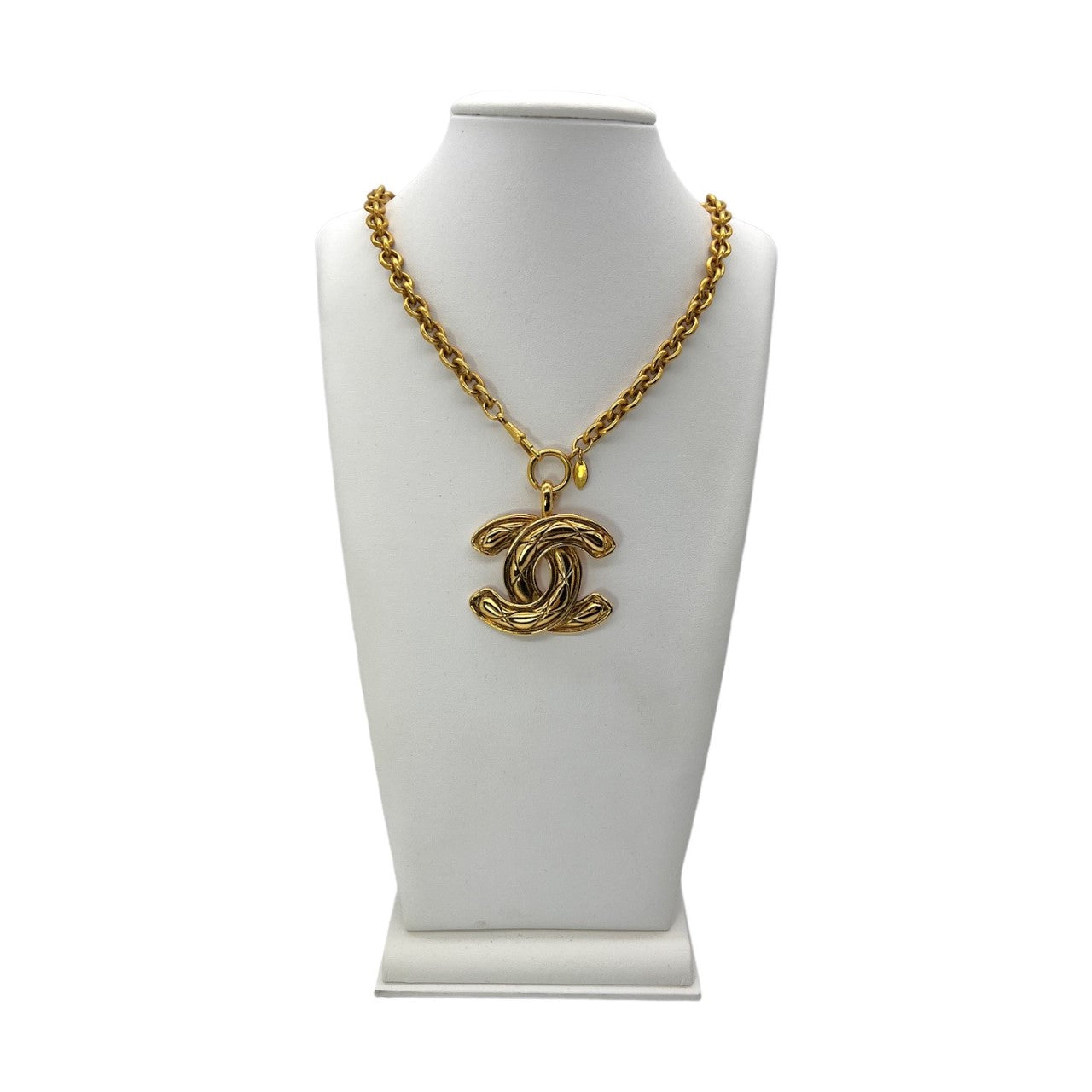 Chanel   Quilted CC Pendant Necklace