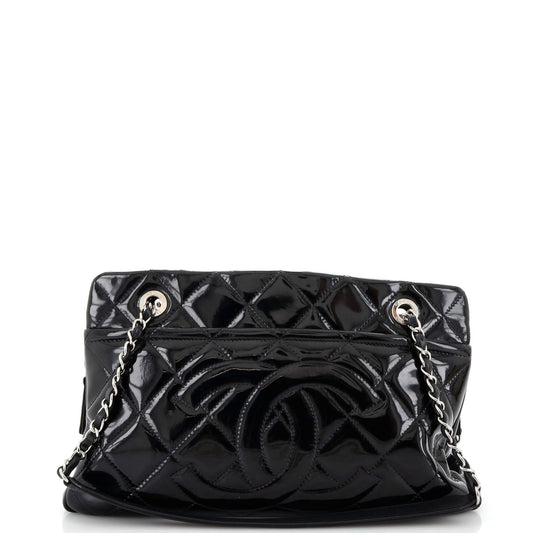 CHANEL Timeless CC Shopping Tote Quilted Patent Medium