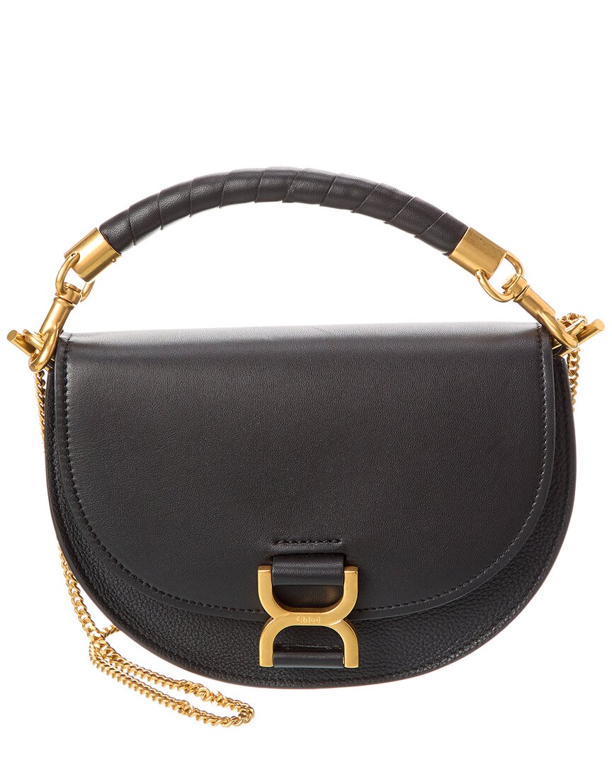 CHL - CC o? Marcie Chain Flap Leather & Suede Shoulder Bag