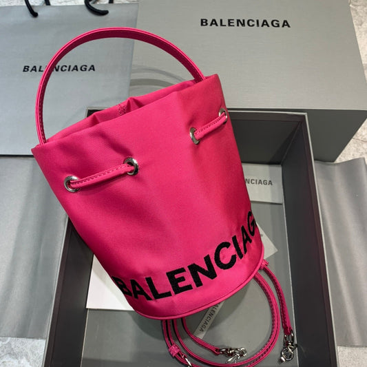 BLN-Ciaga Le Cagole Medium Bucket Bag In Dark Pink, For Women,  Bags 11.8in/30cm