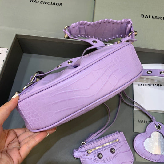 BLN-Ciaga Le Cagole XS Shoulder Bag In Light Purple, For Women,  Bags 10.2in/26Amelia 67130923EBY5306