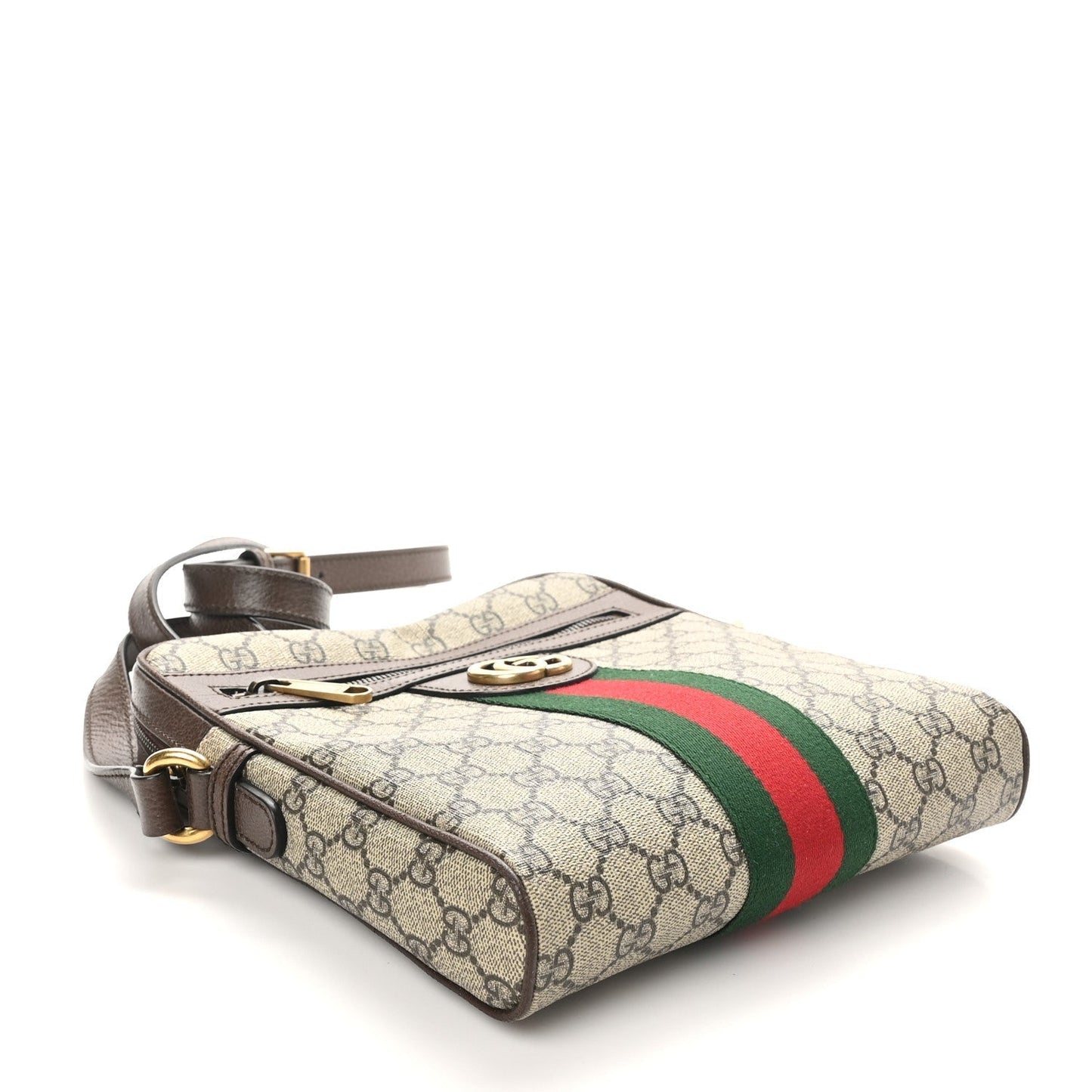 Amelia GG Supreme Monogram Web Small Ophidia Messenger Bag Brown