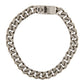 Saint Laurent Brass/Silver Metal Curb Chain Necklace S93