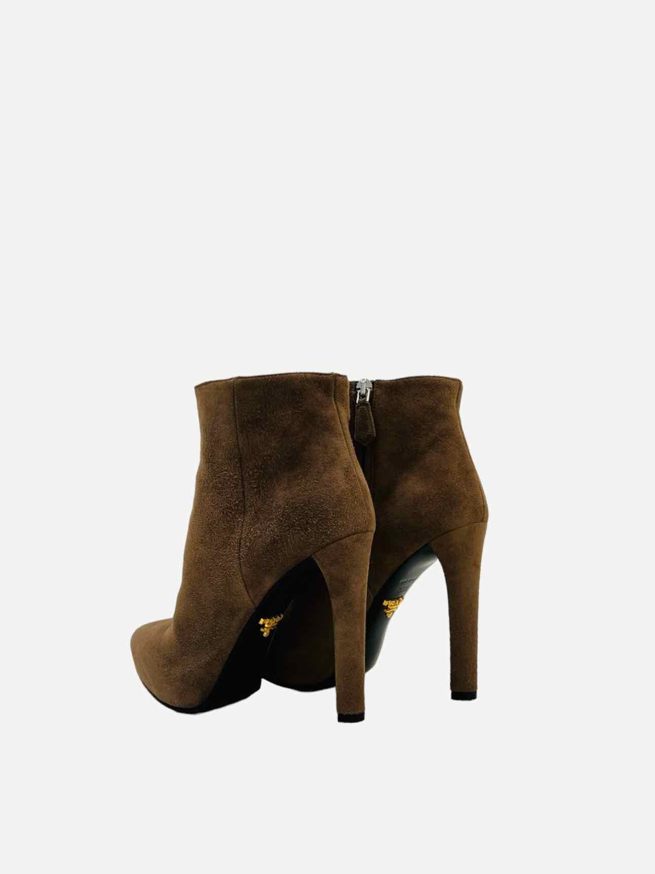 PRADA Platform Brown Size EU 35.5 Ankle Boots
