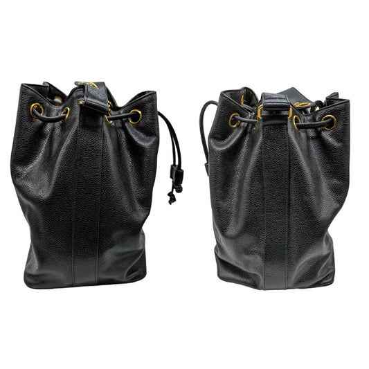 Chanel   Grained Calfskin Timeless Drawstring Bucket Bag