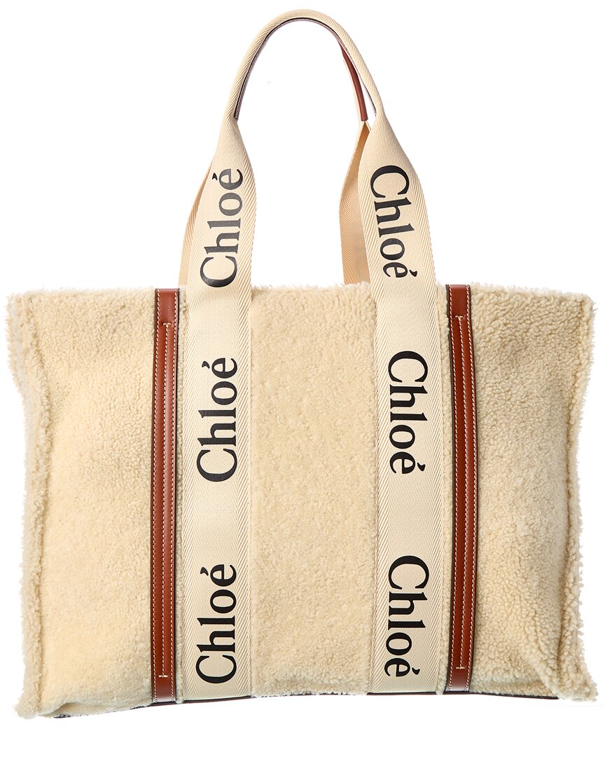 CHL - Woody Large Shearling & Leather Tote