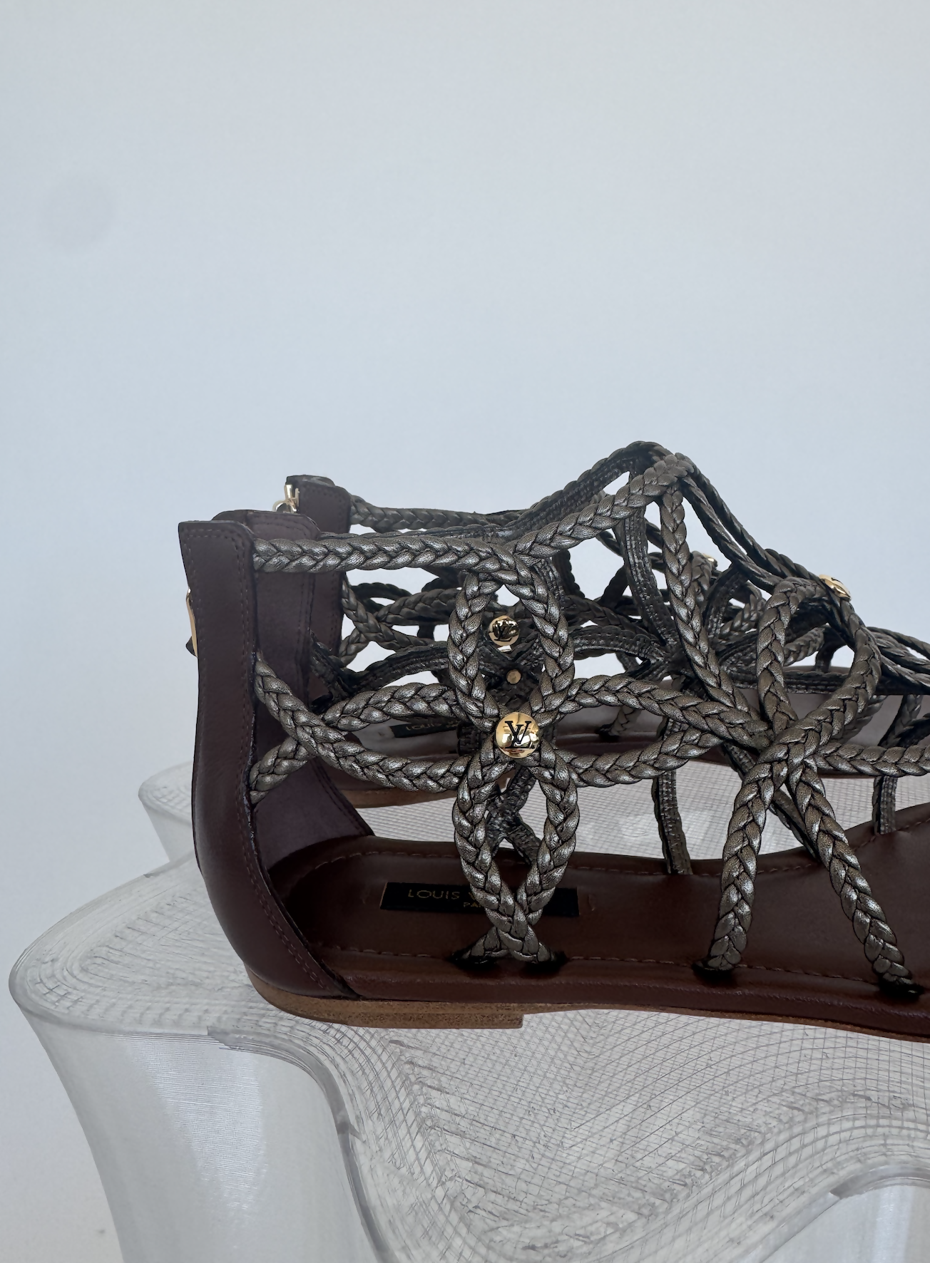 Louis Vuitton Leather Gladiator Sandals - Full Set