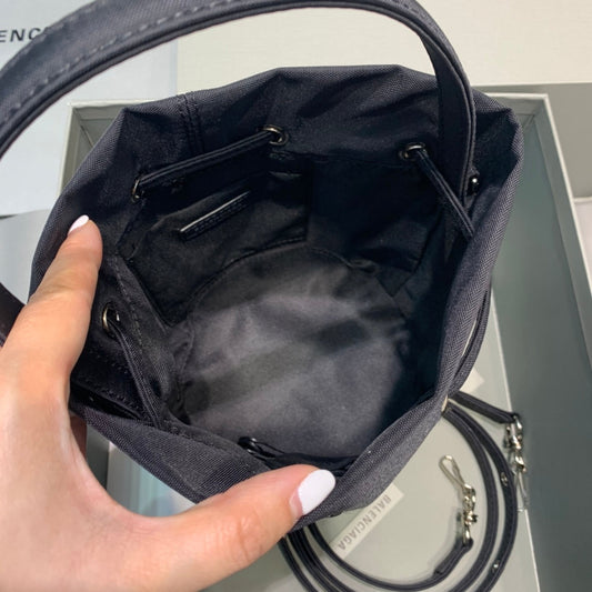 BLN-Ciaga Le Cagole Medium Bucket Bag In Black, For Women,  Bags 11.8in/30cm