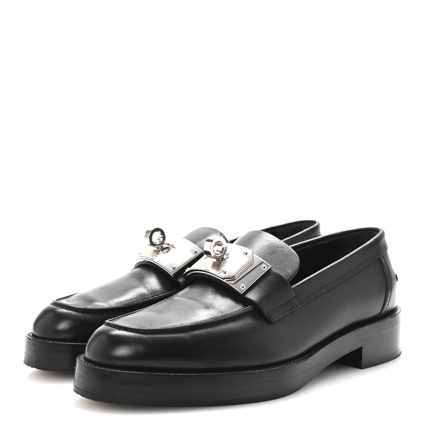 Amelia Calfskin Womens Hot Loafer 38 Black