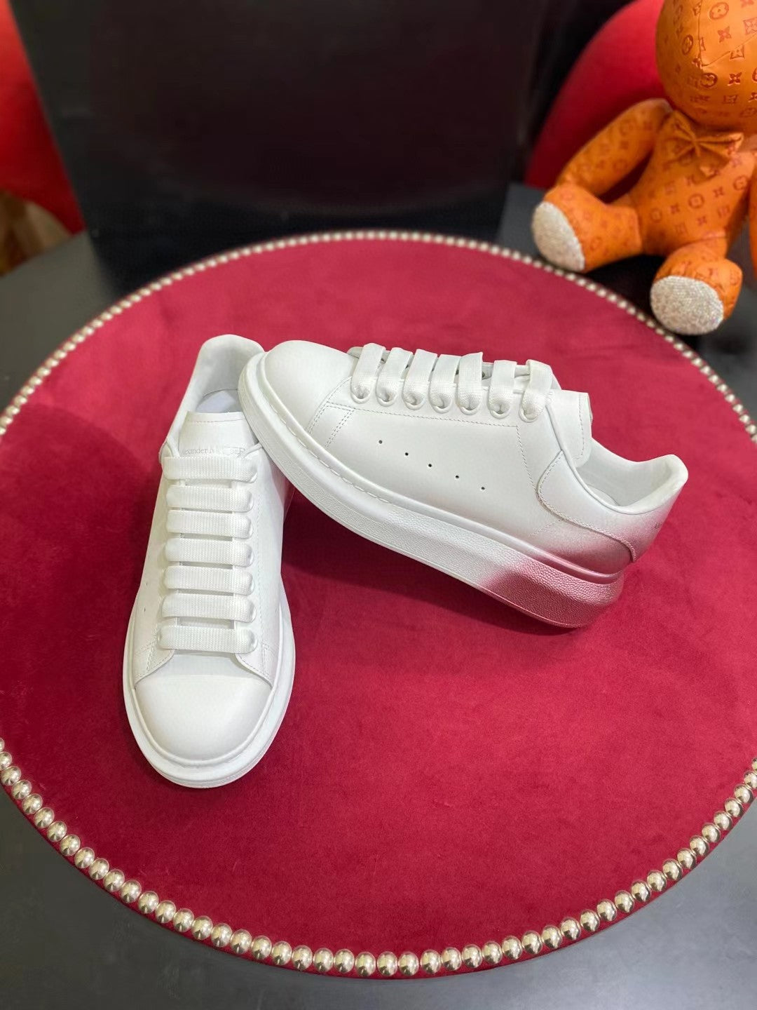 Alex - McQueen OTLM -sized Sneaker White/Red For Men