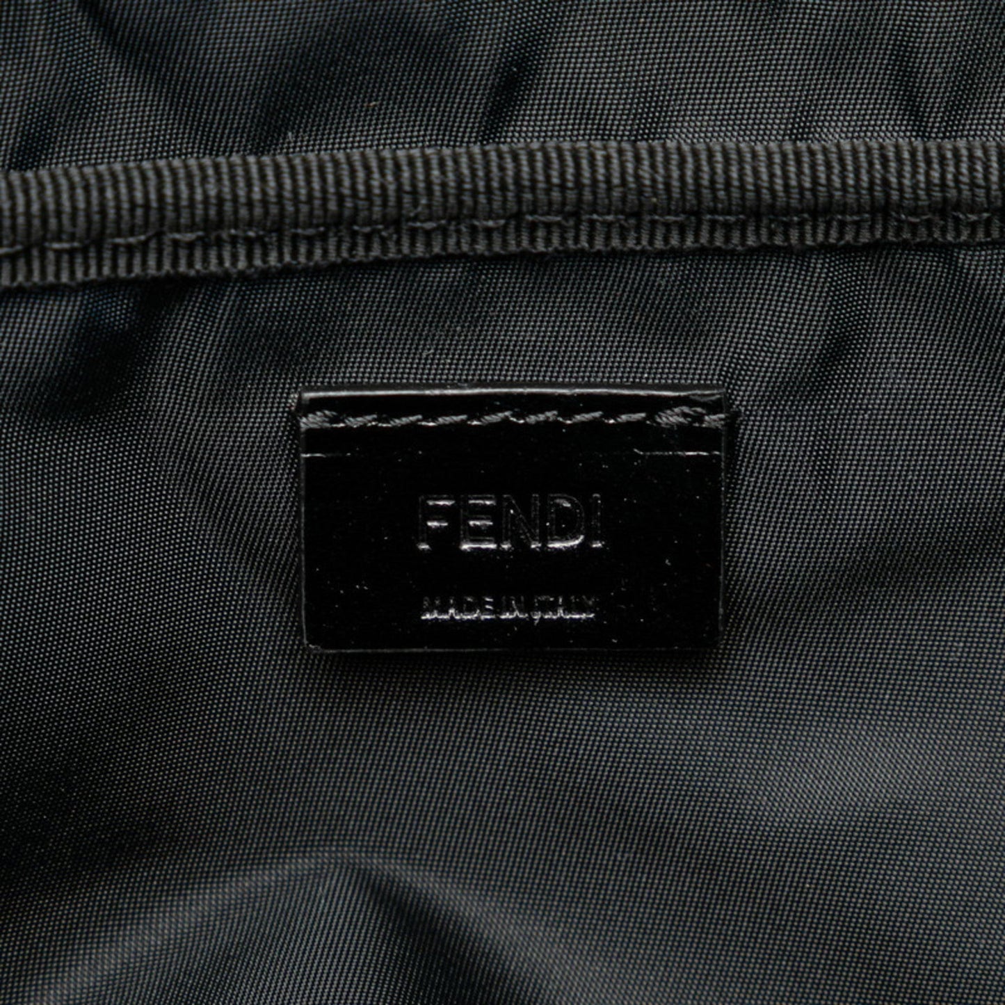 Fendi  Canvas Leather Clutch Bag Pouch (Pre-Owned)