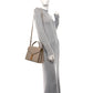 Saint Laurent Grain de Poudre Medium Classic Monogram Cassandra Top Handle Dark Beige