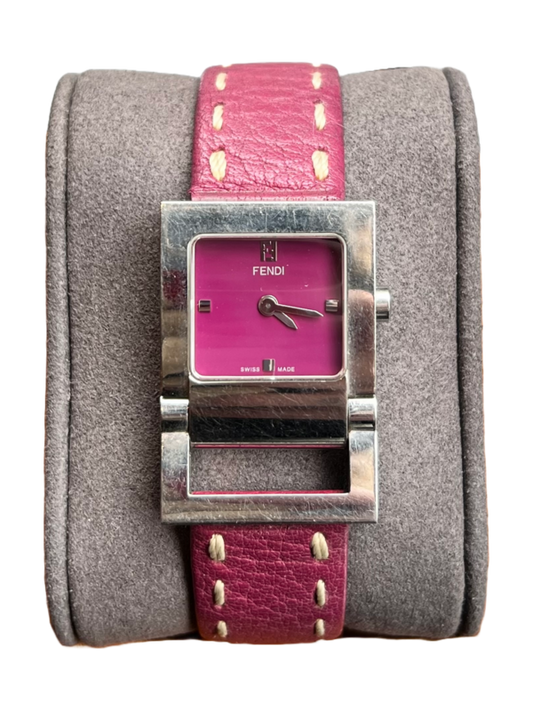 Fendi Magenta Leather 26mm Watch