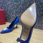 VAL -  Garavani One Stud Pump With Maxi Stud Crystals Blue For Women WS0FH8XIC
