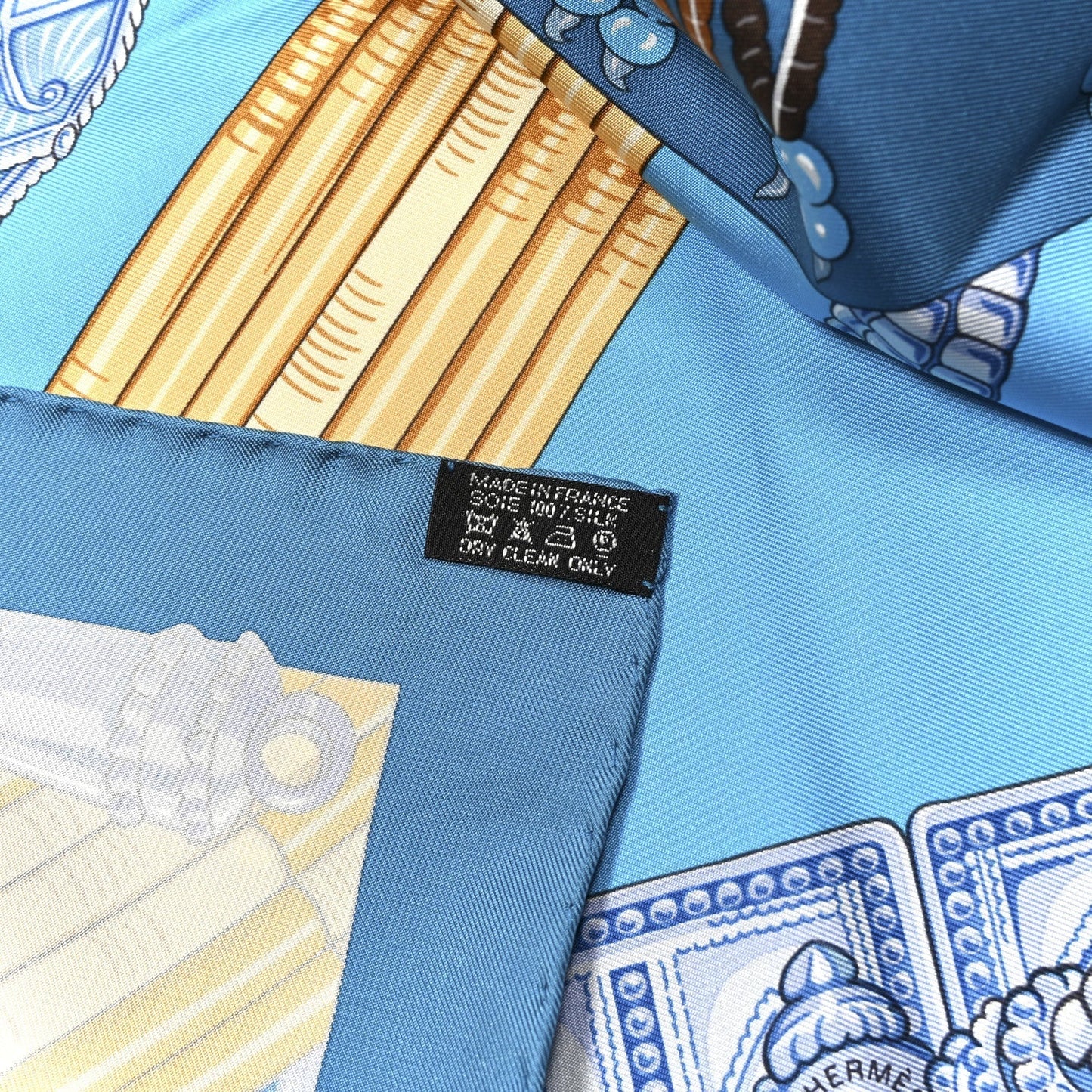 Amelia Silk Ceintures et Liens Scarf 90 Blue Orange
