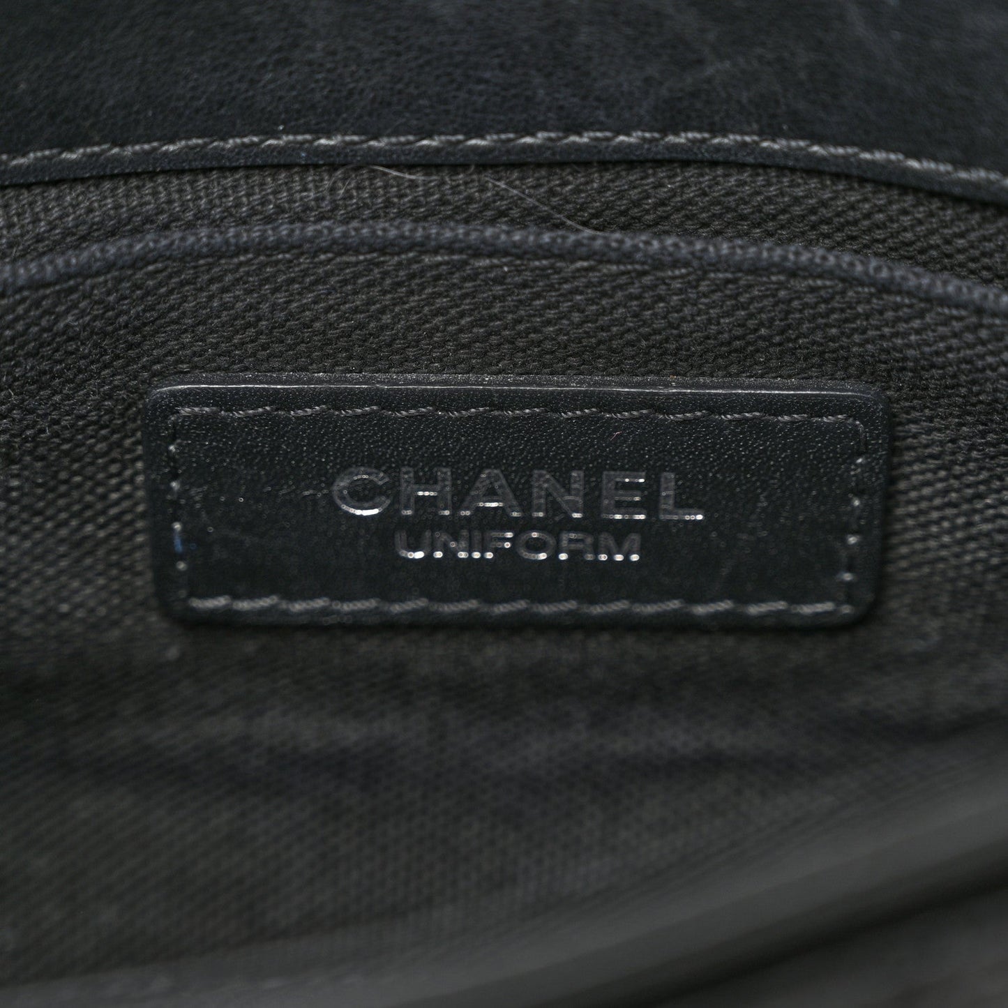 Amelia Calfskin Quilted CC Uniform Flap Belt Bag Black