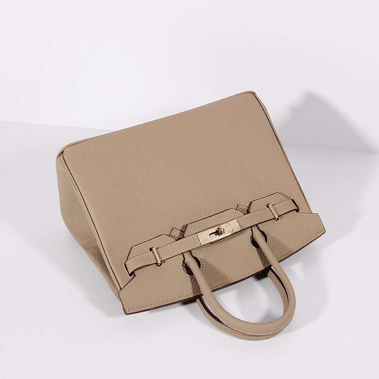 Luxury Hermes 30cm Birkin Bag Togo Leather With Strap Grey Gold