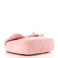 Amelia Velour Quilted Mini Double Frame Flap Rose