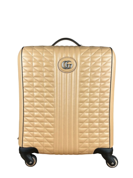 Gucci GG Beige Marmont Leather Carry-On Suitcase