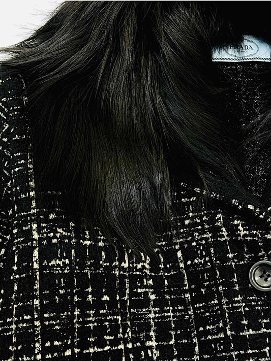 PRADA Boucle Black & White Size US 6 Jacket
