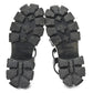 Prada Foam Rubber Triangle Logo Monolith 55mm Cage Sandals 39 Black
