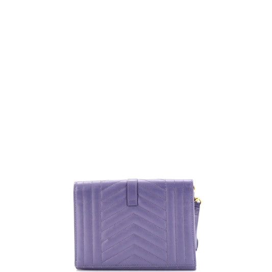 Classic Monogram Envelope Wristlet Clutch Mixed Matelasse Leather